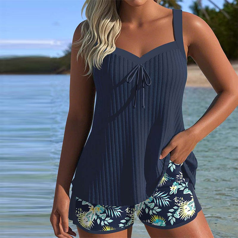 Mikayla | Women's Soft Tankini Top, Bohemian Beach Swimwear | Dressific