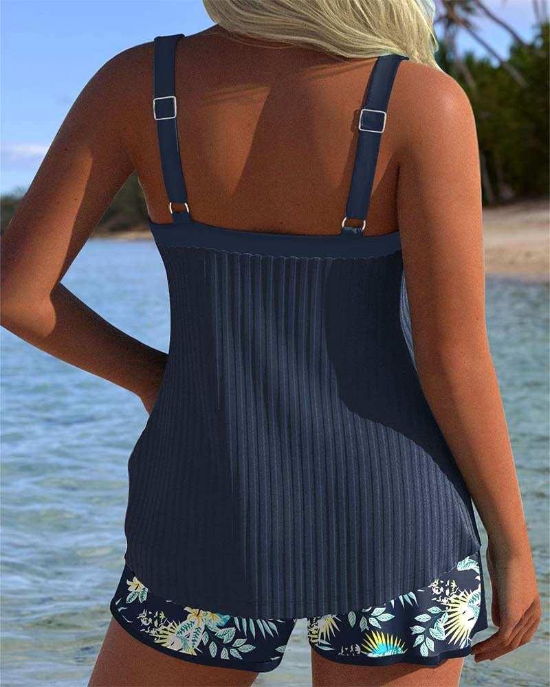 Mikayla | Women's Soft Tankini Top, Bohemian Beach Swimwear | Dressific