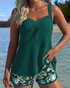 Mikayla | Women's Soft Tankini Top, Bohemian Beach Swimwear | Dressific
