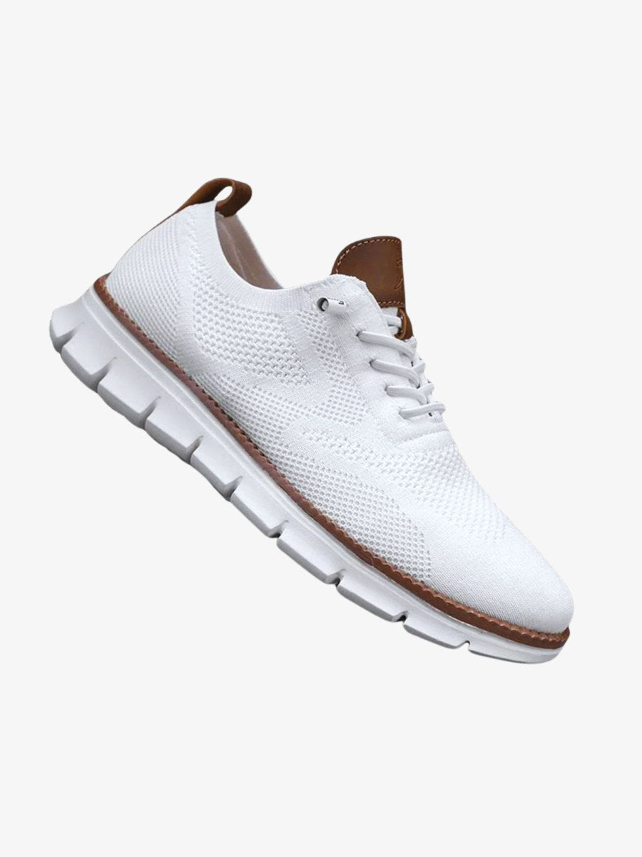 Mitchell | Men's Orthopedic Walking Shoes, Wide Toe Box Support Shoes | Dressific | White