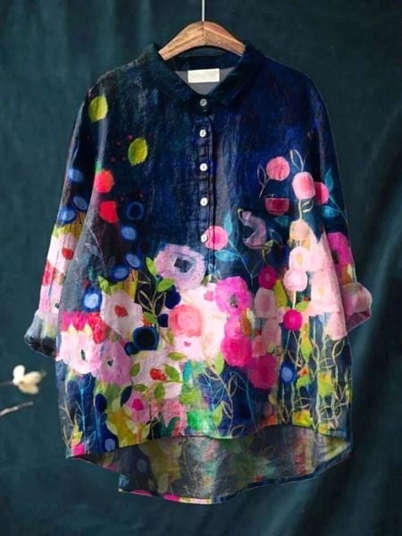 Monette | Women's Floral Short Sleeve Blouse - image 19