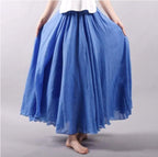 Morgan | Women's Flowy Summer Skirt, Flowy Summer Skirt for Holidays and Everyday Wear, Flowy Summer Skirt for Holidays and Everyday Wear - Blue