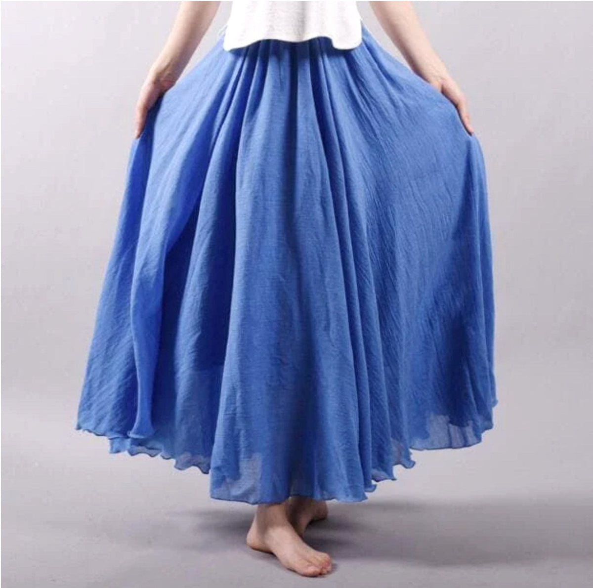 Morgan | Women's Flowy Summer Skirt, Flowy Summer Skirt for Holidays and Everyday Wear, Flowy Summer Skirt for Holidays and Everyday Wear - Blue