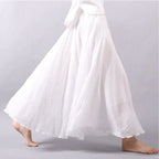 Morgan | Women's Flowy Summer Skirt, Flowy Summer Skirt for Holidays and Everyday Wear, Flowy Summer Skirt for Holidays and Everyday Wear - White
