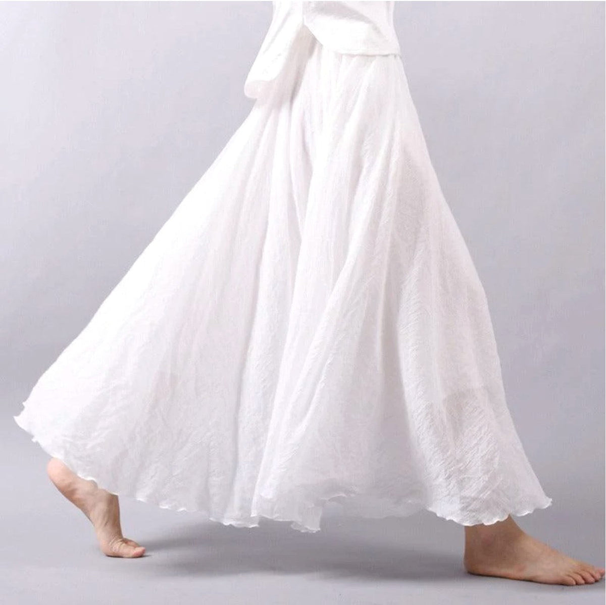 Morgan | Women's Flowy Summer Skirt, Flowy Summer Skirt for Holidays and Everyday Wear, Flowy Summer Skirt for Holidays and Everyday Wear - White