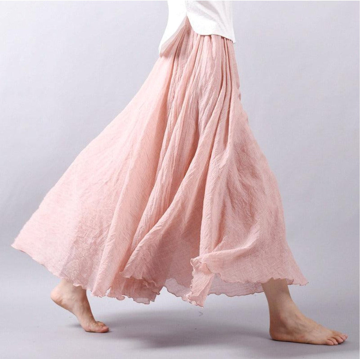 Morgan | Women's Flowy Summer Skirt, Flowy Summer Skirt for Holidays and Everyday Wear, Flowy Summer Skirt for Holidays and Everyday Wear - Light Pink