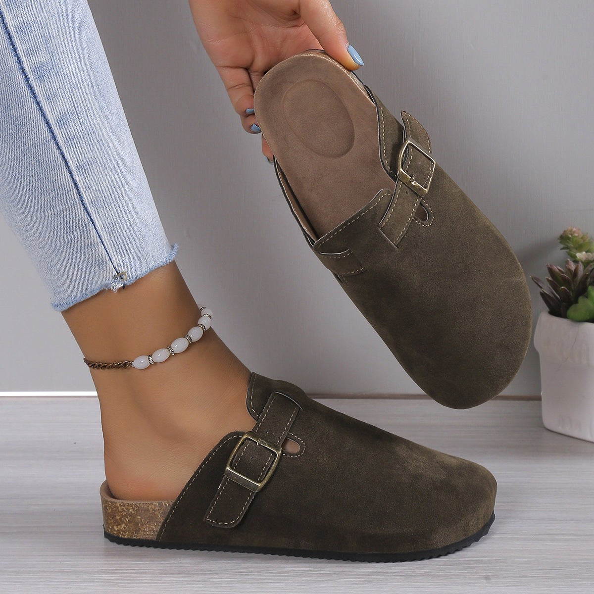 Murray | Unisex Leather Sandals, Slip-On Summer Sandals | Dressific