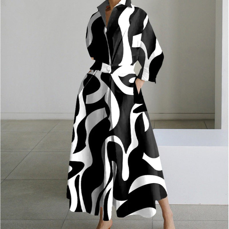 Naomi | Women's Collared Wrap Maxi Dress, Front Wrap Evening Dress | Dressific | White Flower