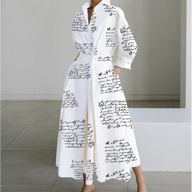 Naomi | Women's Collared Wrap Maxi Dress, Front Wrap Evening Dress | Dressific | White Polka