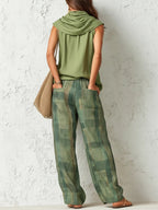 Narelle | Women's Relaxed Two-Piece Set, Wide-Leg Blouse and Trousers | Dressific