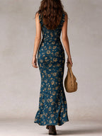 Natalie | Women's Floral Ruffle Strap Maxi Dress, Lightweight Summer Dress for Holidays and Resort Wear, Lightweight Summer Dress for Holidays and Resort Wear - image 5