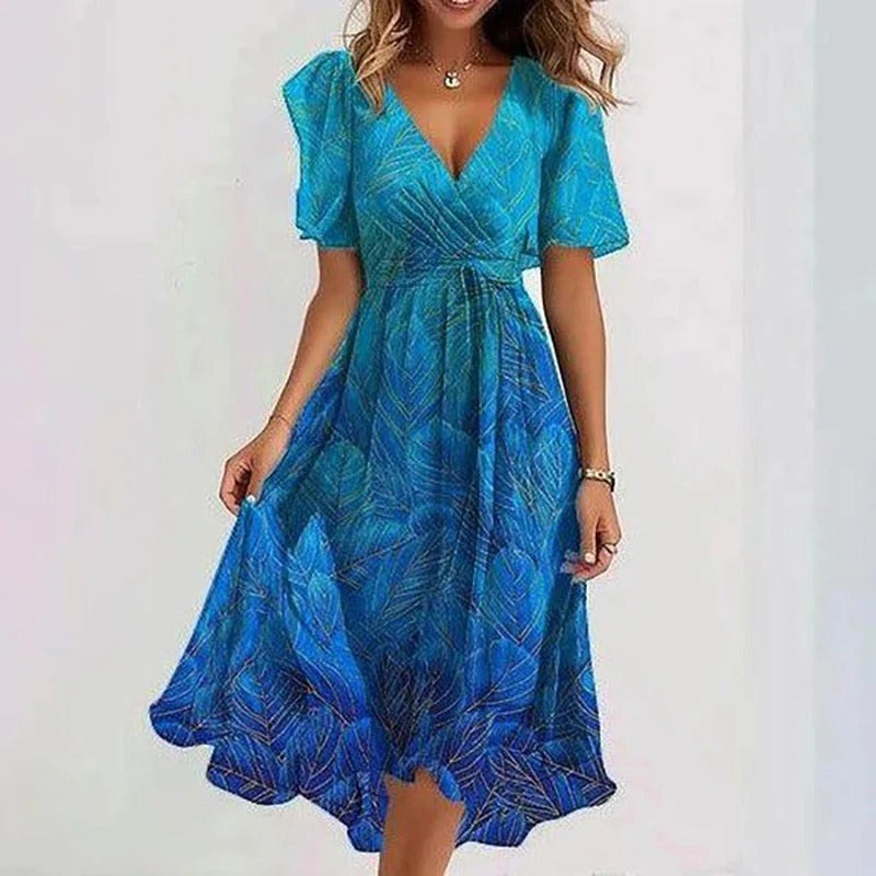 Nicole | Women's Vibrant Midi Dress, Elegant Occasion Dress | Dressific | Grijs