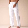 Oliver | Men's Lightweight Linen Trousers, Tailored Autumn Trousers | Dressific | White