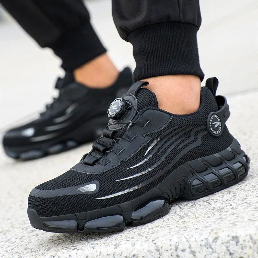 Rhys | Men's Safety Work Shoes, Slip-Resistant Walking Shoes | Dressific | Grijs