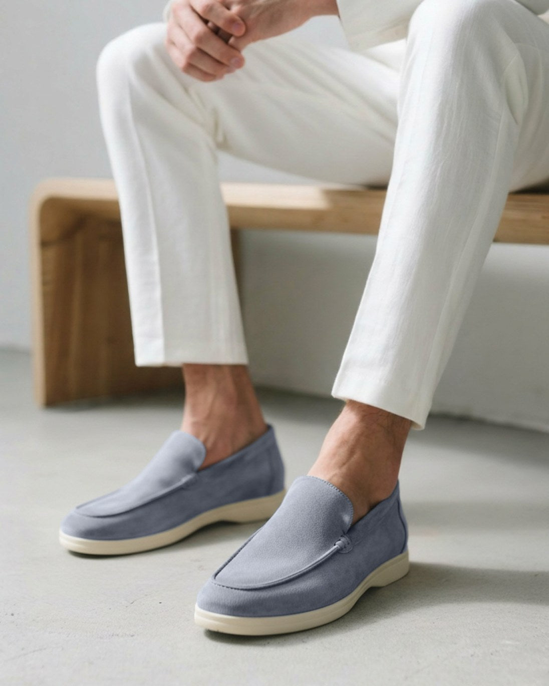 Riley | Men's Suede-Effect Slip-On Loafers, Smart Casual Loafers | Dressific