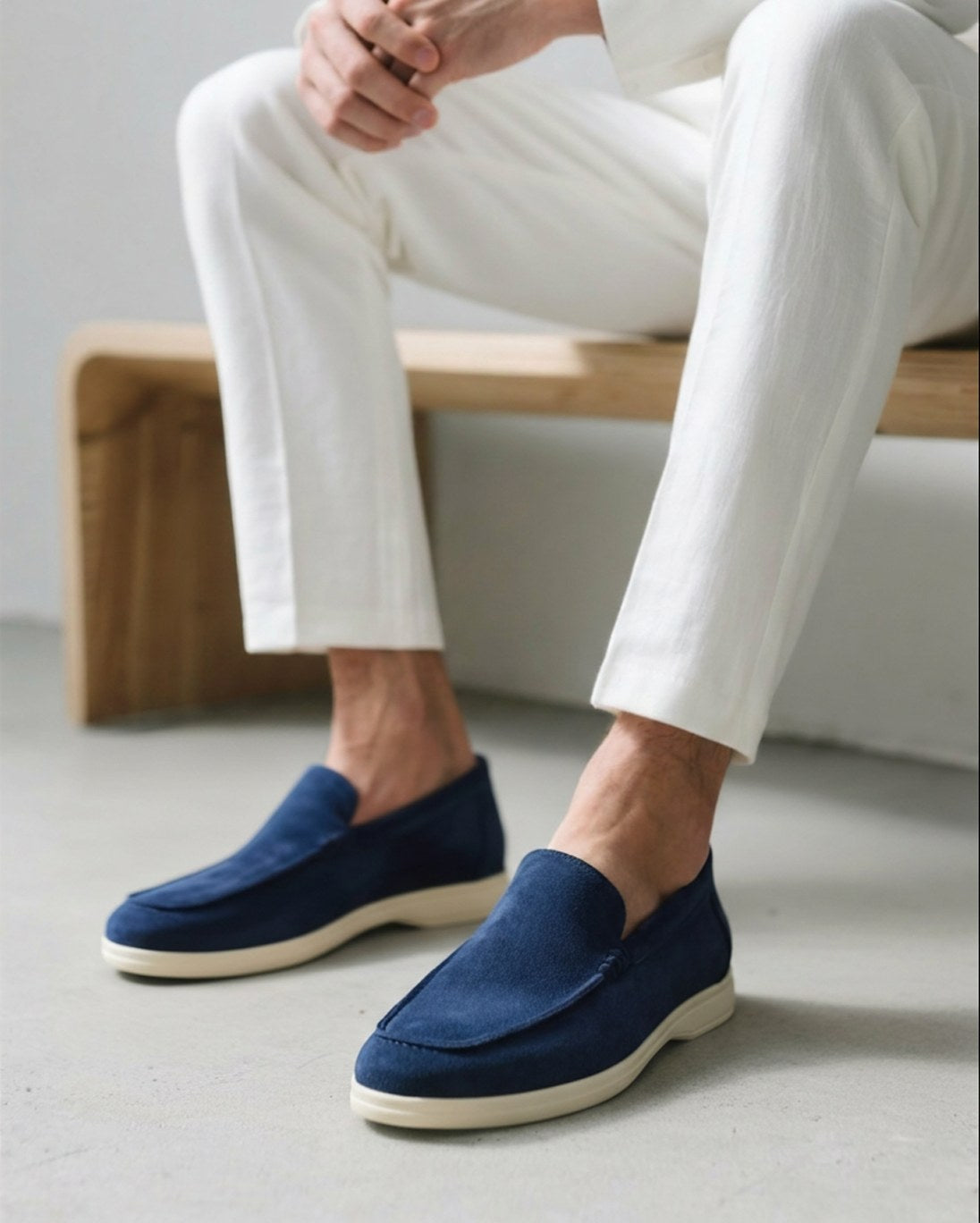 Riley | Men's Suede-Effect Slip-On Loafers, Smart Casual Loafers | Dressific