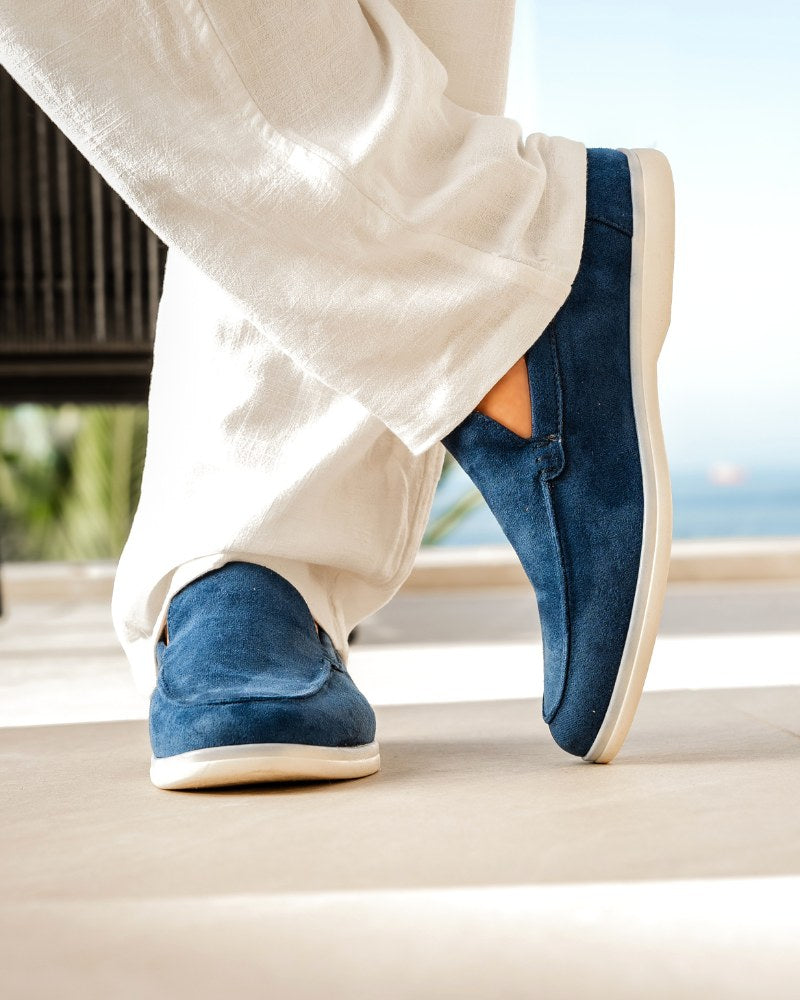 Riley | Men's Suede-Effect Slip-On Loafers, Smart Casual Loafers | Dressific