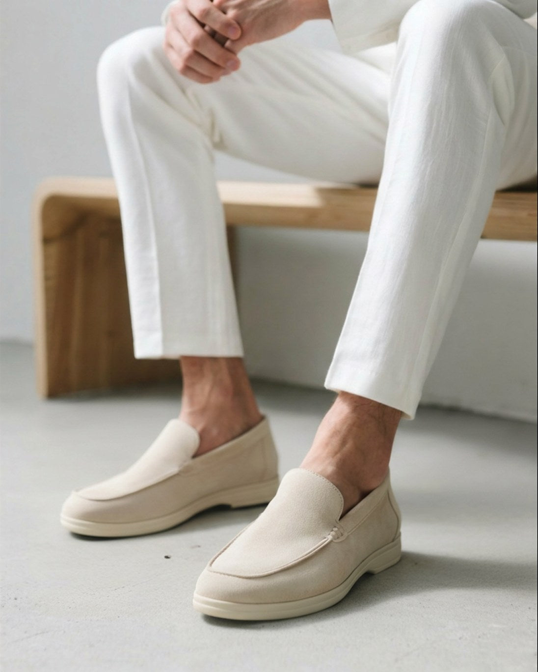 Riley | Men's Suede-Effect Slip-On Loafers, Smart Casual Loafers | Dressific