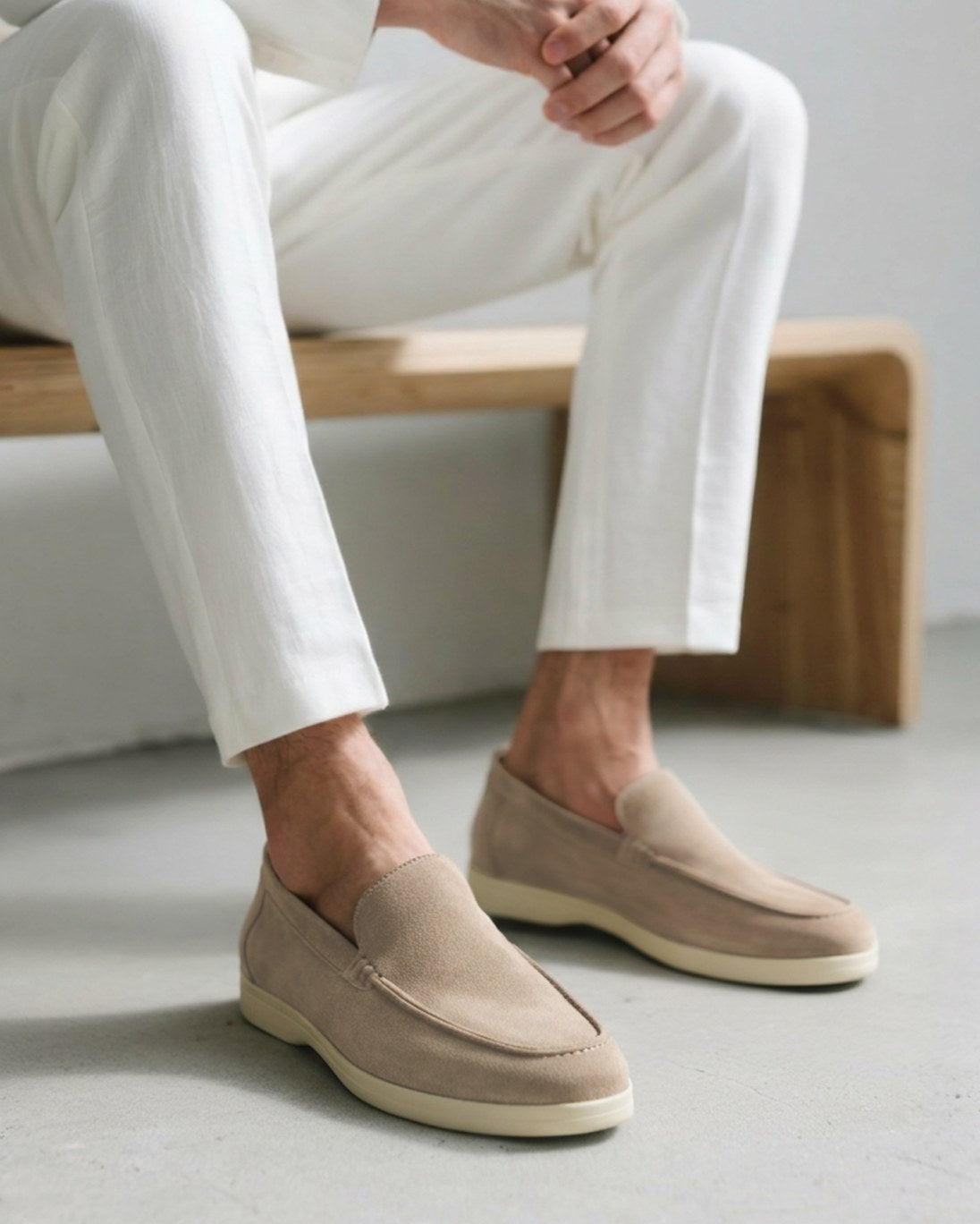 Riley | Men's Suede-Effect Slip-On Loafers, Smart Casual Loafers | Dressific