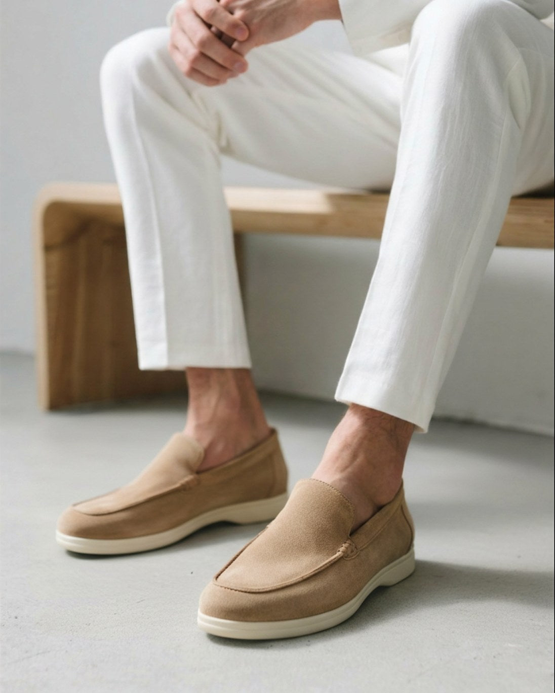 Riley | Men's Suede-Effect Slip-On Loafers, Smart Casual Loafers | Dressific