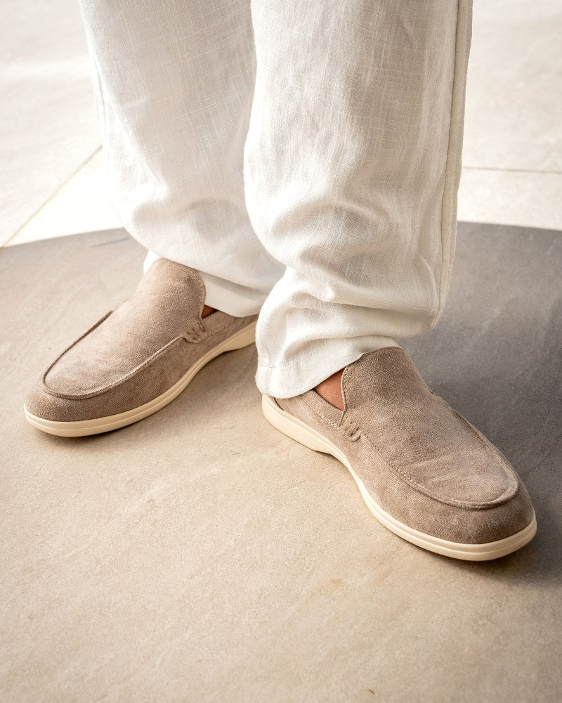 Riley | Men's Suede-Effect Slip-On Loafers, Smart Casual Loafers | Dressific