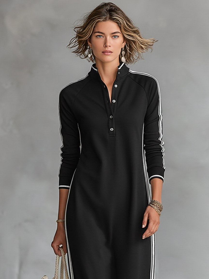 Riley | Women's Button-Down Collar Sweatshirt Maxi Dress, Flattering Summer Dress for Holidays and Everyday Wear, Flattering Summer Dress for Holidays and Everyday Wear - image 6