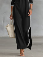 Riley | Women's Button-Down Collar Sweatshirt Maxi Dress, Flattering Summer Dress for Holidays and Everyday Wear, Flattering Summer Dress for Holidays and Everyday Wear - image 7