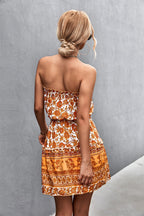 Rose | Women's Floral A-Line Dress with High Waist, Off-Shoulder Summer Dress | Dressific