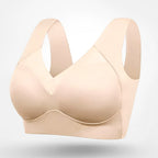 Roxanne | Women's Seamless Bra with Adjustable Straps, Wire-Free Support Bra | Dressific | Beige