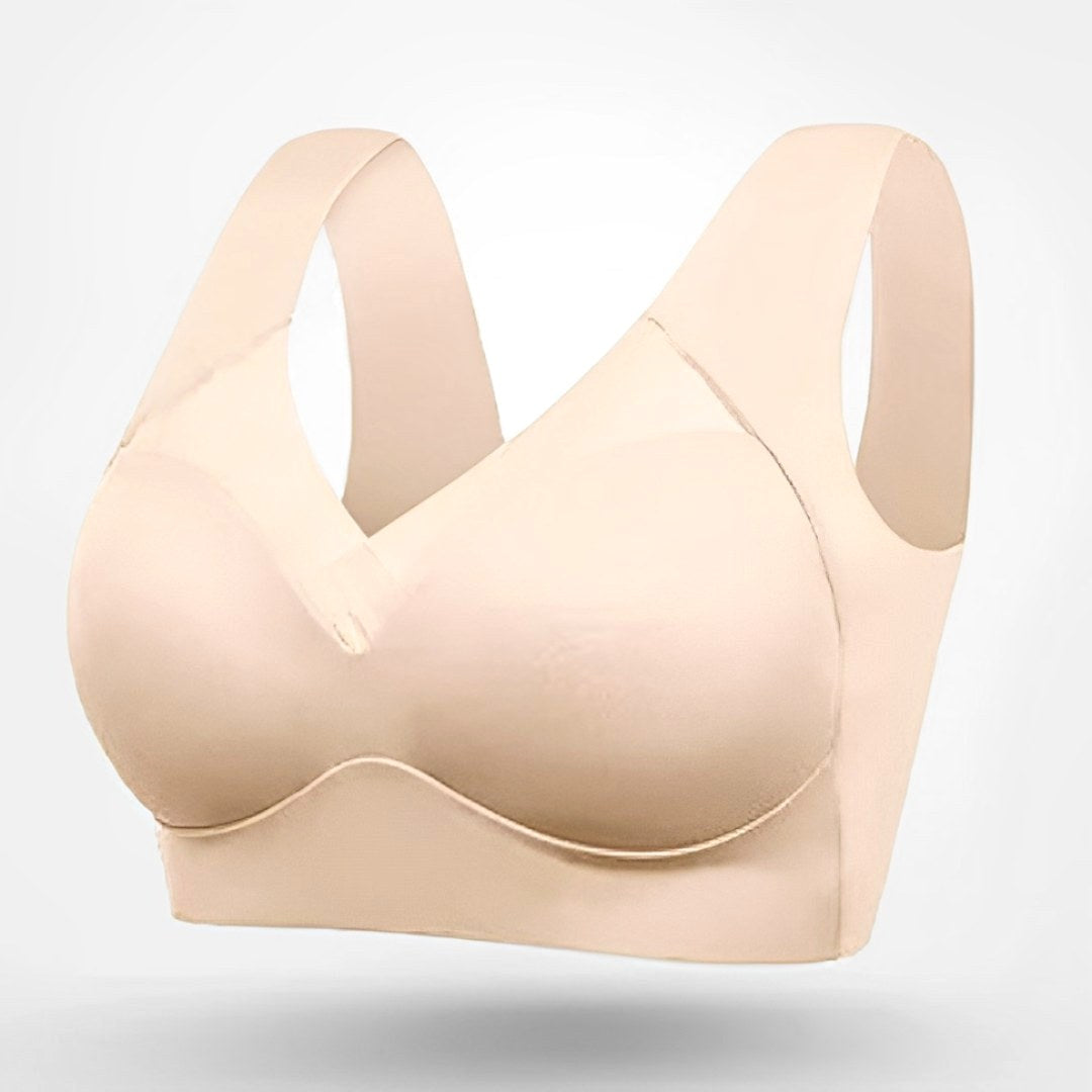 Roxanne | Women's Seamless Bra with Adjustable Straps, Wire-Free Support Bra | Dressific | Beige