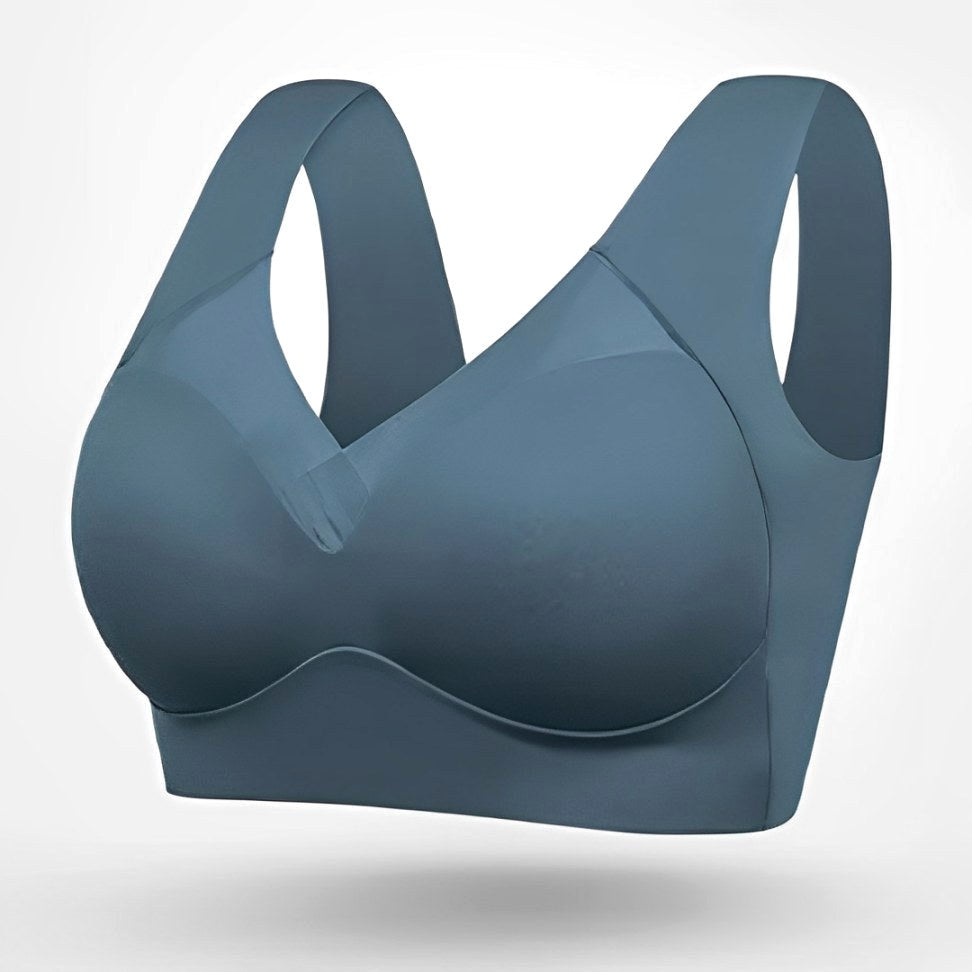 Roxanne | Women's Seamless Bra with Adjustable Straps, Wire-Free Support Bra | Dressific | Dark blue