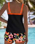 Savannah | Women's Tummy Control Tankini Set, Flattering Summer Swimwear for Holidays and Beach Days, Flattering Summer Swimwear for Holidays and Beach Days - Fuchsia
