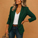 Scarlett | Women's One-Button Slim Fit Blazer - Yellow