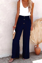 Serena | Women's High-Waist Wide-Leg Linen Trousers, Comfortable Summer Trousers for Travel and Everyday Wear, Comfortable Summer Trousers for Travel and Everyday Wear - image 7
