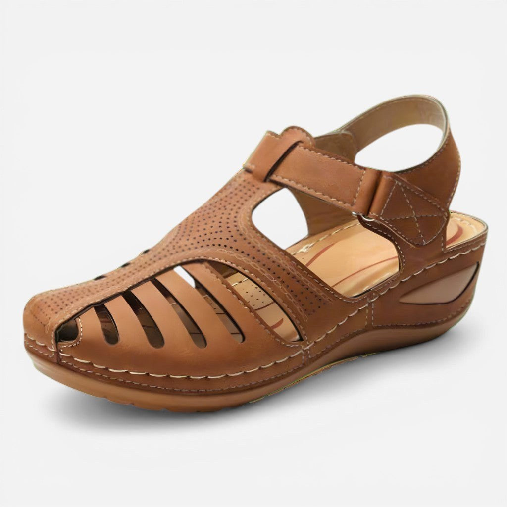 Shayla | Women's Orthopaedic Slip-On Sandals, Corrective Comfort Sandals | Dressific | Burdeos