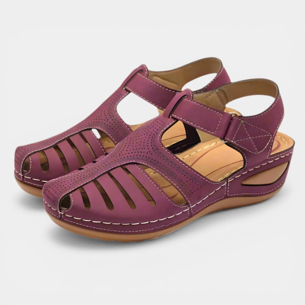 Shayla | Women's Orthopaedic Slip-On Sandals, Corrective Comfort Sandals | Dressific | Marrón