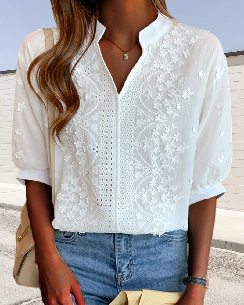 Tayla | Women's Elegant Casual Blouse, Flowing Everyday Blouse | Dressific