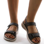 Tiarna | Women's Orthopedic Flat Strap Sandals, Supportive Everyday Sandals | Dressific