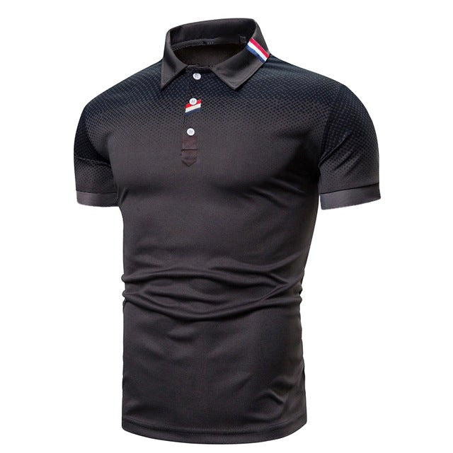 Tyler | Men's Short-Sleeve Polo Shirt, Ribbed Collar Polo | Dressific | Rood