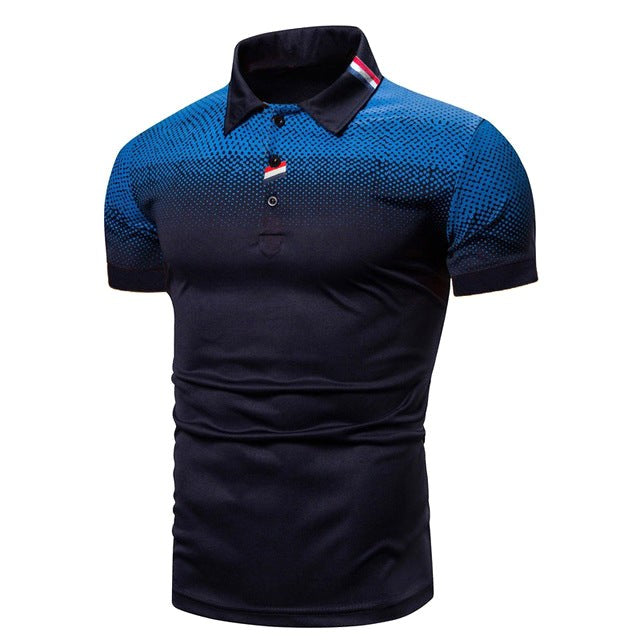 Tyler | Men's Short-Sleeve Polo Shirt, Ribbed Collar Polo | Dressific | Wit