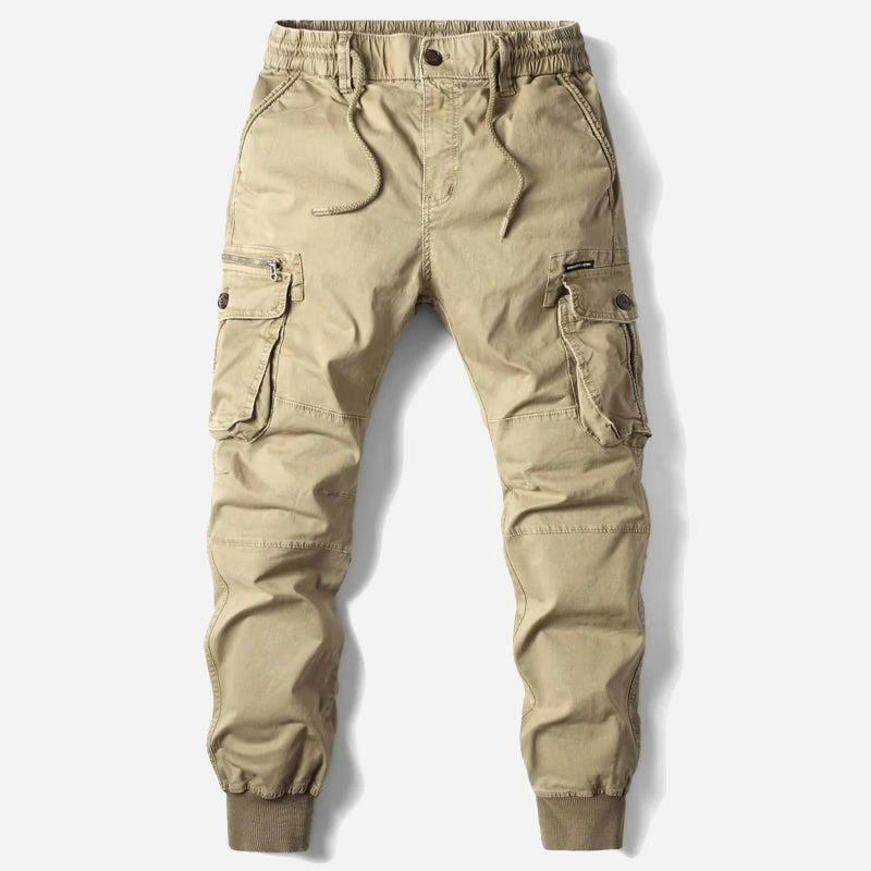 William | Men's Cargo Joggers, Relaxed-Fit Trousers | Dressific | Khaki